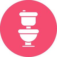 Toilet Multi Color Circle Icon vector