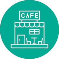 Cafe Multi Color Circle Icon vector