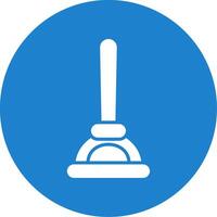 Plunger Multi Color Circle Icon vector