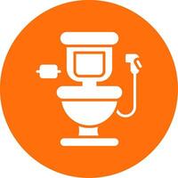 Toilet Multi Color Circle Icon vector