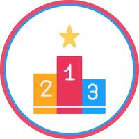Leaderboard Flat Circle Icon vector