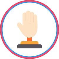 Hand Flat Circle Icon vector