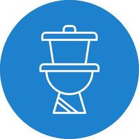 Wc Multi Color Circle Icon vector