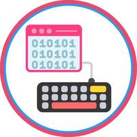 Browser Flat Circle Icon vector