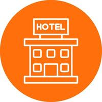 Hotel Multi Color Circle Icon vector