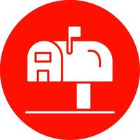 Mailbox Multi Color Circle Icon vector