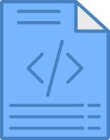 Coding Line Filled Blue Icon vector