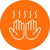 Hand Dryer Multi Color Circle Icon vector