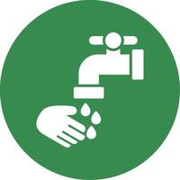 Washing Hands Multi Color Circle Icon vector