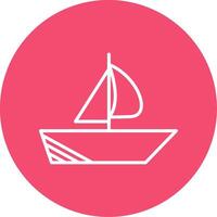 Boat Multi Color Circle Icon vector