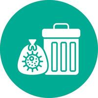 Trash Multi Color Circle Icon vector