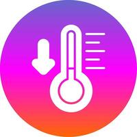 Thermometer Glyph Gradient Circle Icon Design vector