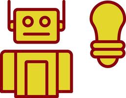 Robot Vintage Icon Design vector