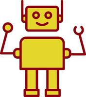 Robot Vintage Icon Design vector