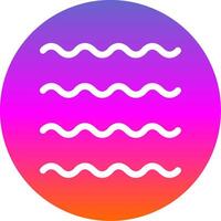 Waves Glyph Gradient Circle Icon Design vector
