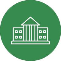 City Hall Multi Color Circle Icon vector
