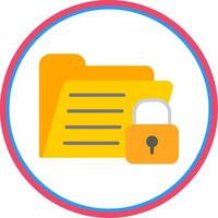 Folder Flat Circle Icon vector