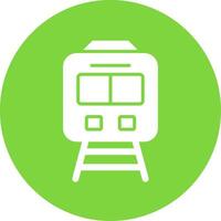 Train Multi Color Circle Icon vector