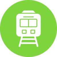 Train Multi Color Circle Icon vector