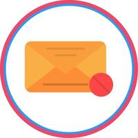 Spam Flat Circle Icon vector