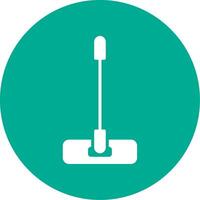 Mop Multi Color Circle Icon vector