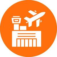 Airport Multi Color Circle Icon vector