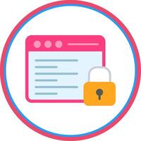 Browser Flat Circle Icon vector
