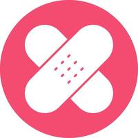 Band Aid Multi Color Circle Icon vector