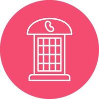 Phone Booth Multi Color Circle Icon vector