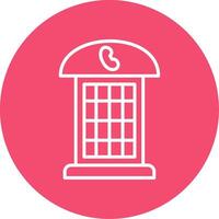 Phone Booth Multi Color Circle Icon vector