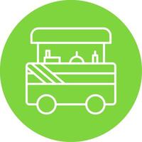 Food Cart Multi Color Circle Icon vector