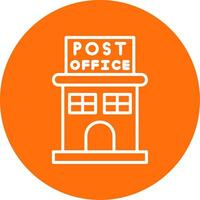 Post Office Multi Color Circle Icon vector