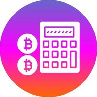 Calculator Calculator Glyph Gradient Circle Icon Design vector