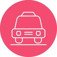 Taxi Multi Color Circle Icon vector