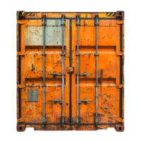 Shipping container on isolated transparent background png