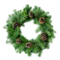 Christmas wreath on isolated transparent background png