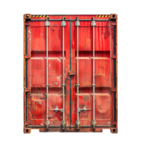 Shipping container on isolated transparent background png