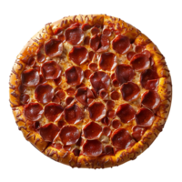 Peperoni Pizza auf isoliert transparent Hintergrund png