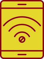 No Wifi Vintage Icon Design vector