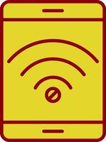 No Wifi Vintage Icon Design vector