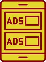 anuncios Campaña Clásico icono diseño vector