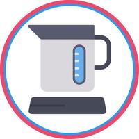 Electric Kettles Flat Circle Icon vector