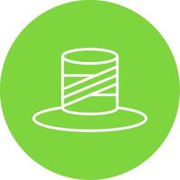Top Hat Multi Color Circle Icon vector