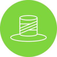 Top Hat Multi Color Circle Icon vector