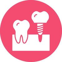 implantes multi color circulo icono vector