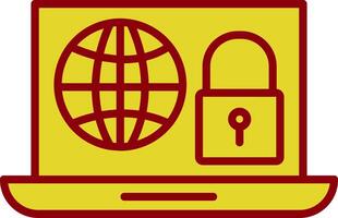 Internet Security Vintage Icon Design vector
