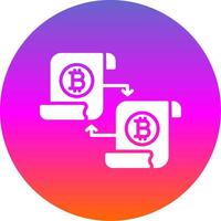 Disturbuted Ledger Glyph Gradient Circle Icon Design vector