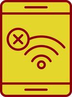 No Wifi Vintage Icon Design vector