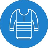 Sweater Multi Color Circle Icon vector