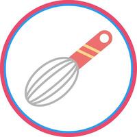 Whisk Flat Circle Icon vector